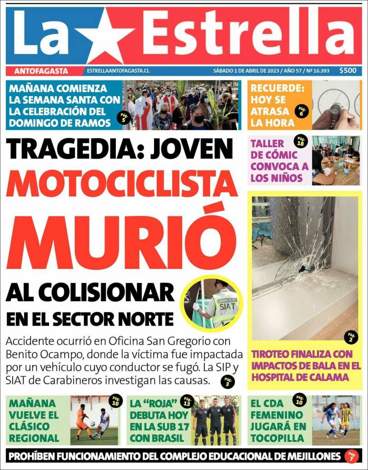 Portada de La Estrella del Norte (Chile)