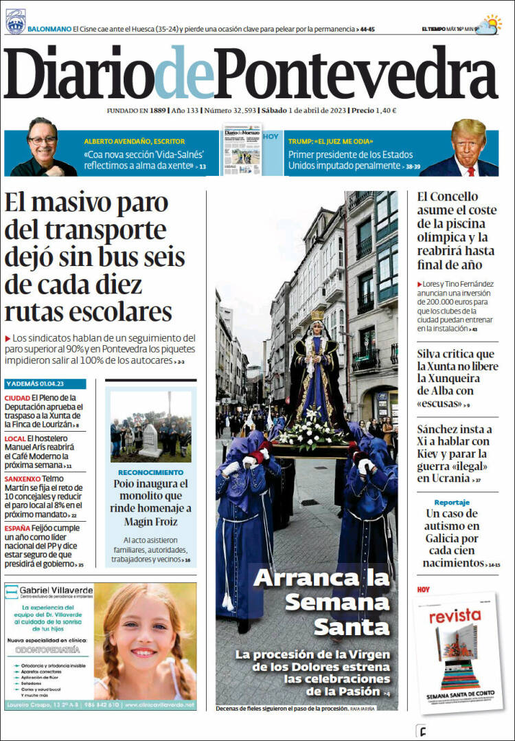 Portada de Diario de Pontevedra (Espa&ntilde;a)