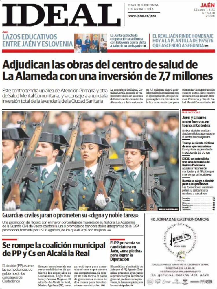 Portada de El Ideal de Jaén (Espa&ntilde;a)