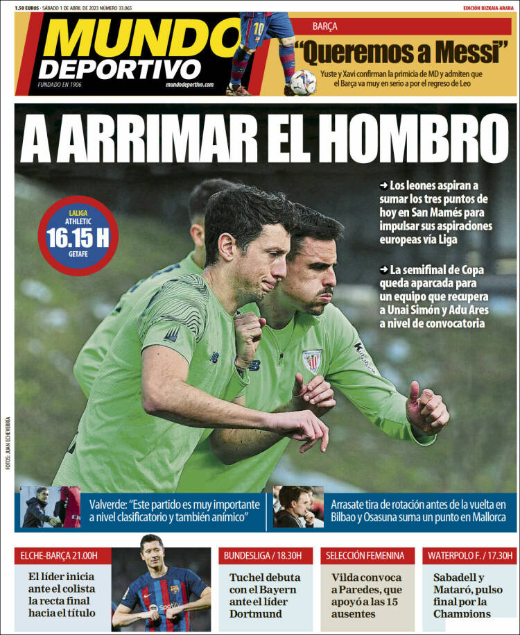Portada de Mundo Deportivo Bizkaia (Espa&ntilde;a)