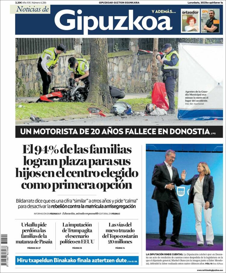 Portada de Noticias de Gipuzkoa (Espa&ntilde;a)