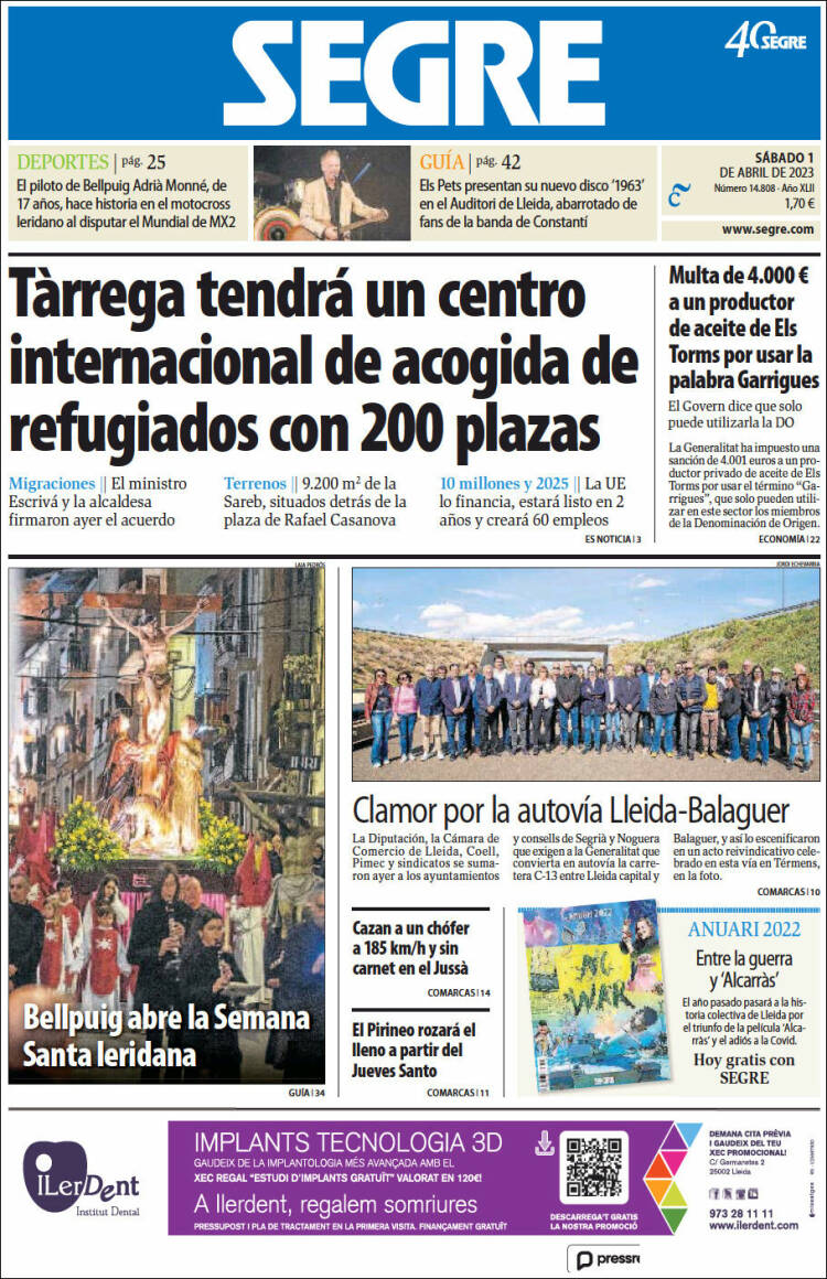 Portada de Segre  (Espa&ntilde;a)