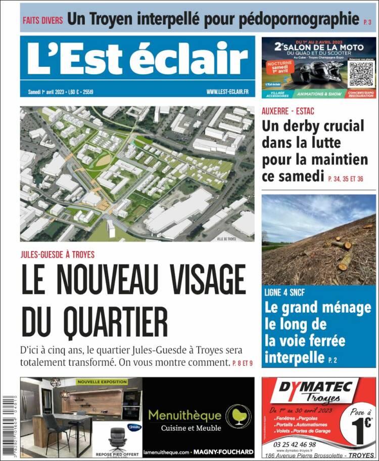 Portada de L'Est Eclair (Francia)