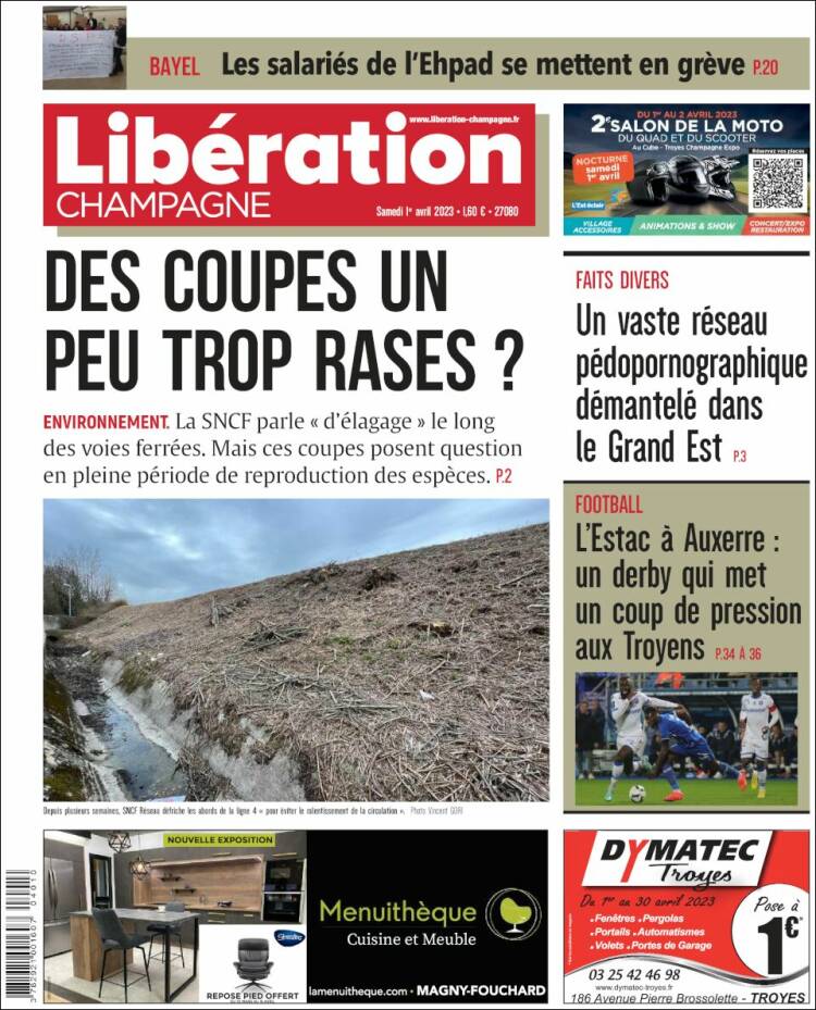 Portada de Libération Champagne (Francia)