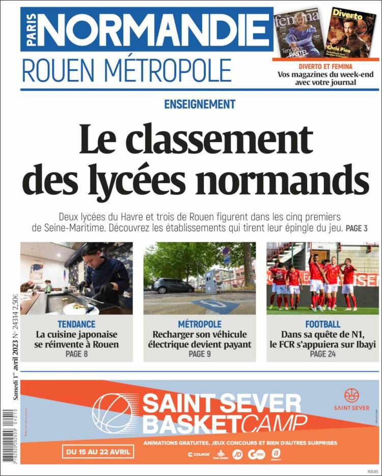 Portada de Paris Normandie (Francia)