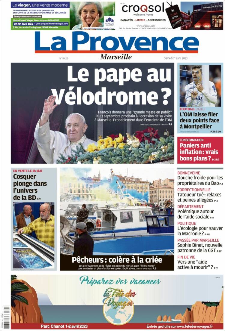Portada de La Provence (Francia)