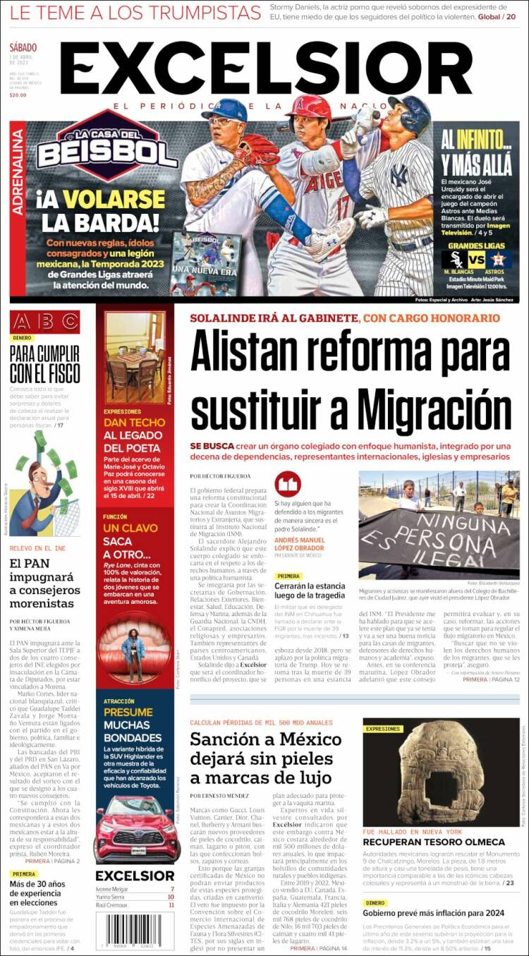 Portada de Excelsior (México)