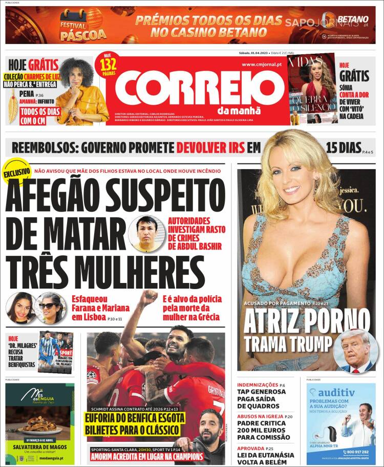 Portada de Correio da Manhã (Portugal)