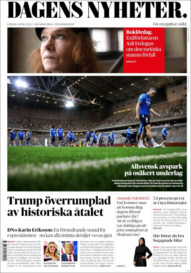 Portada de Dagens Nyheter (Suecia)