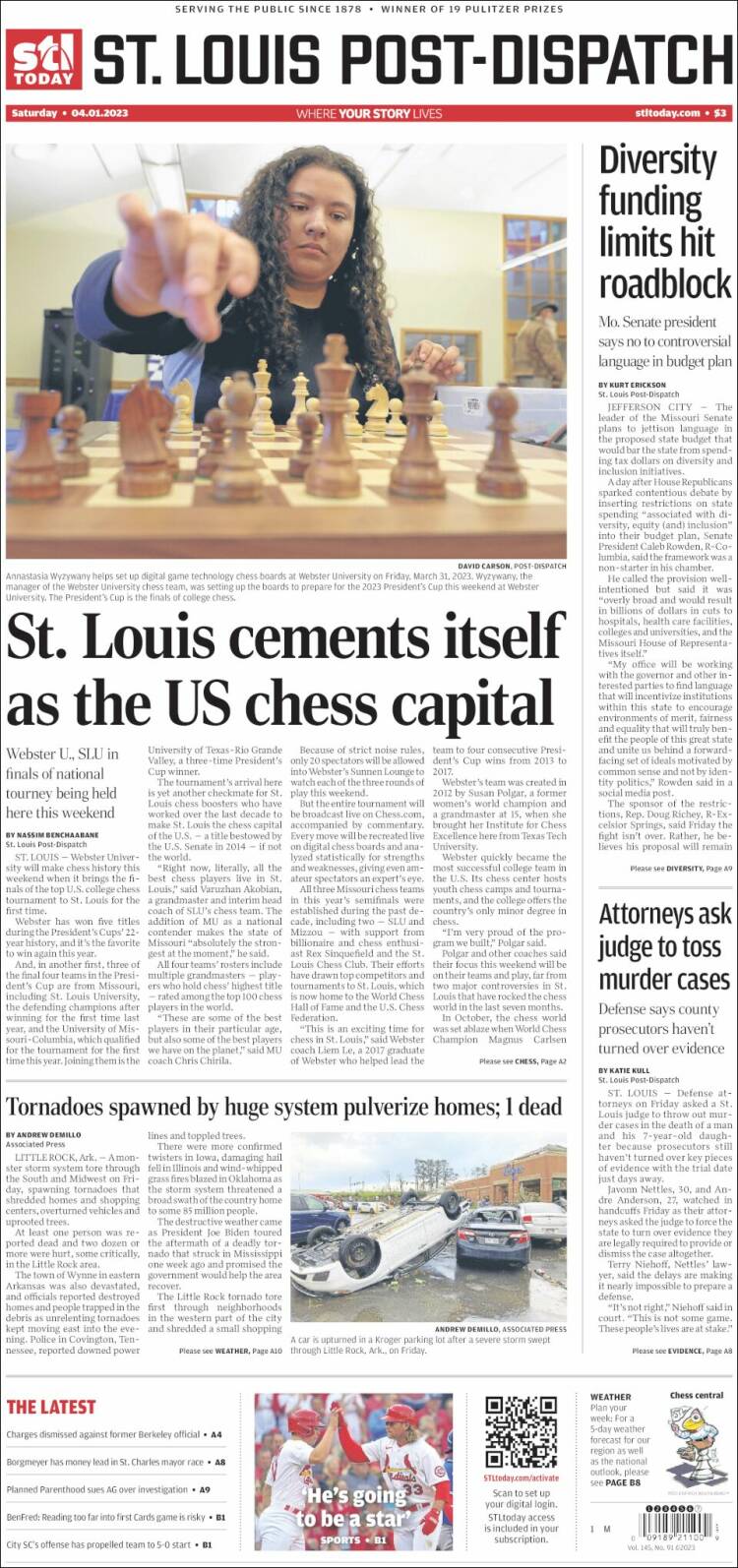 Portada de St. Louis Post-Dispatch (USA)