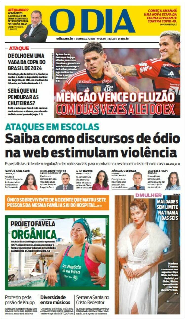 Portada de O Dia (Brasil)
