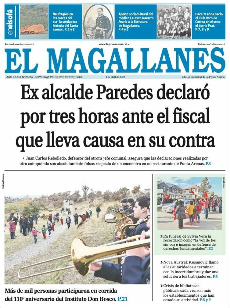 Portada de El Magallanes (Chile)