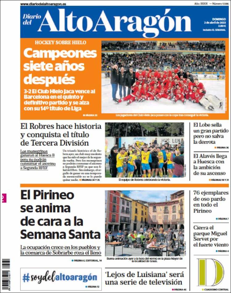 Portada de Diario del AltoAragón (España)