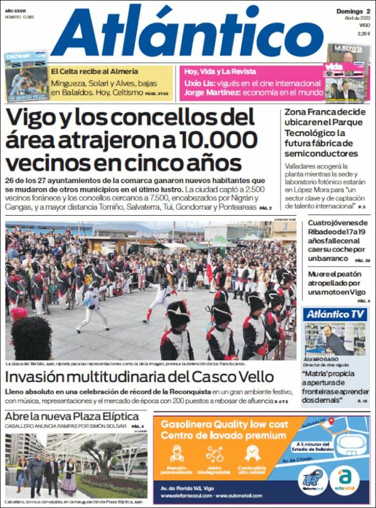 Portada de Atlántico Diario (España)