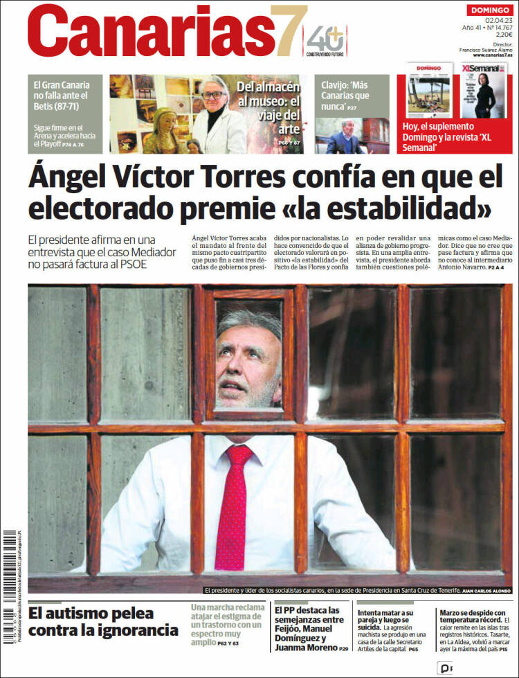 Portada de Canarias 7 (España)