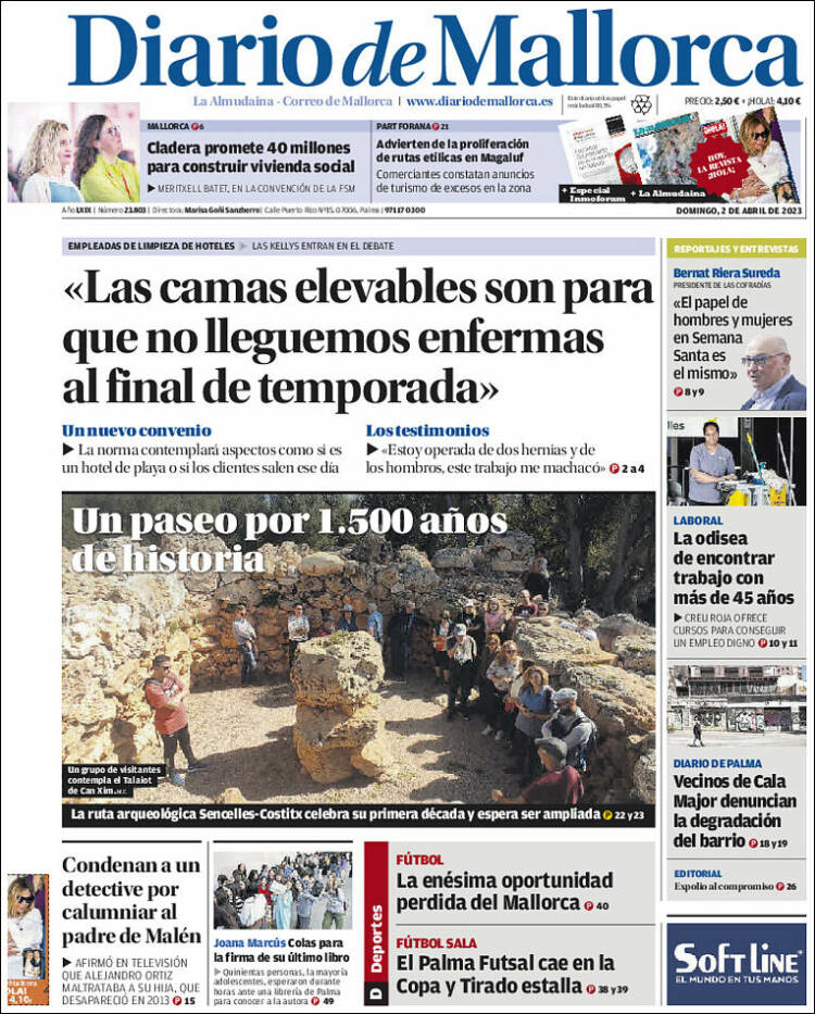 Portada de Diario de Mallorca (España)