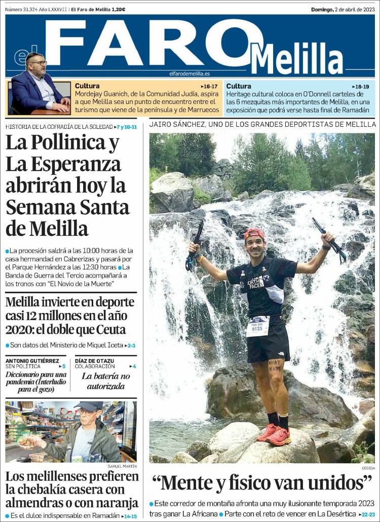 Portada de El Faro de Melilla (España)