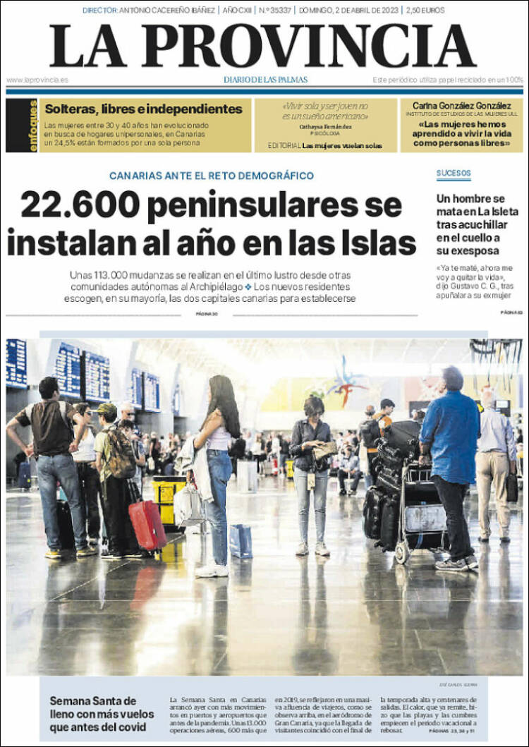 Portada de La Provincia (España)