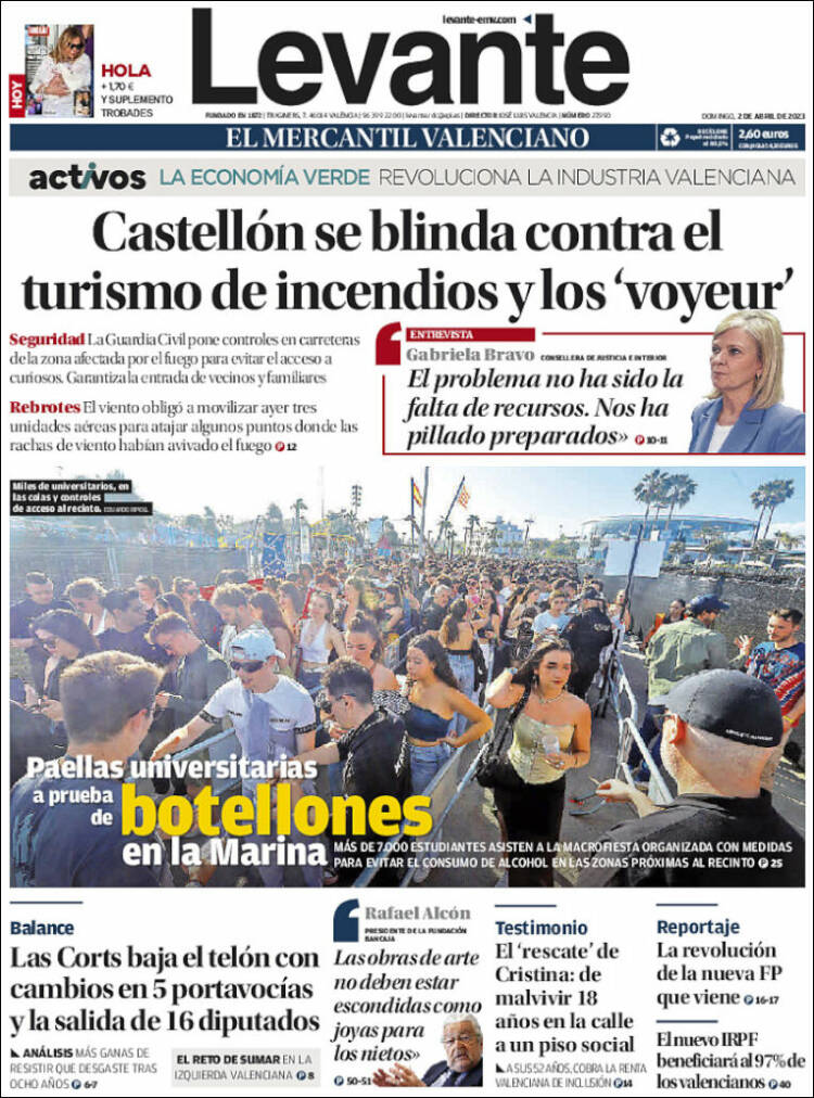 Portada de Levante (España)