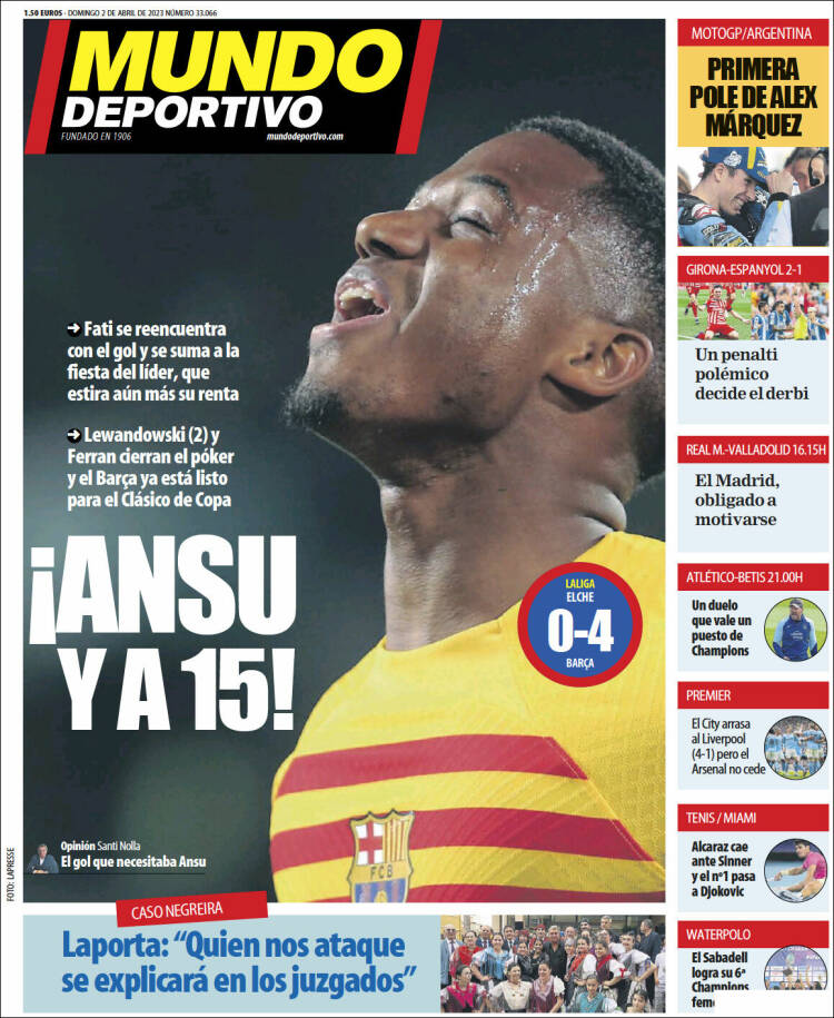 Portada de El Mundo Deportivo (España)