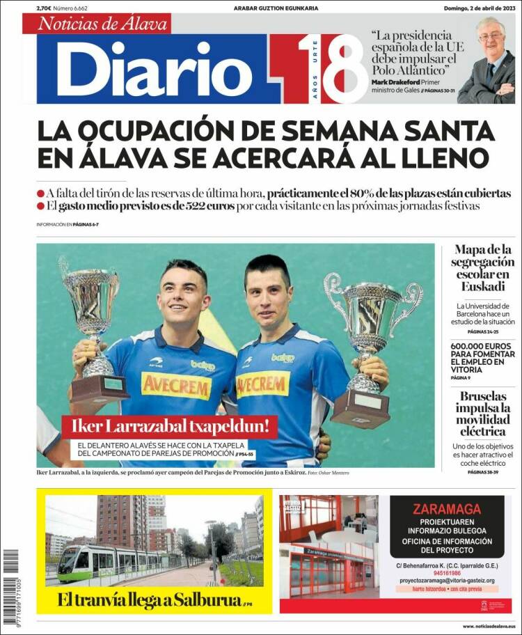 Portada de Noticias de Álava (España)