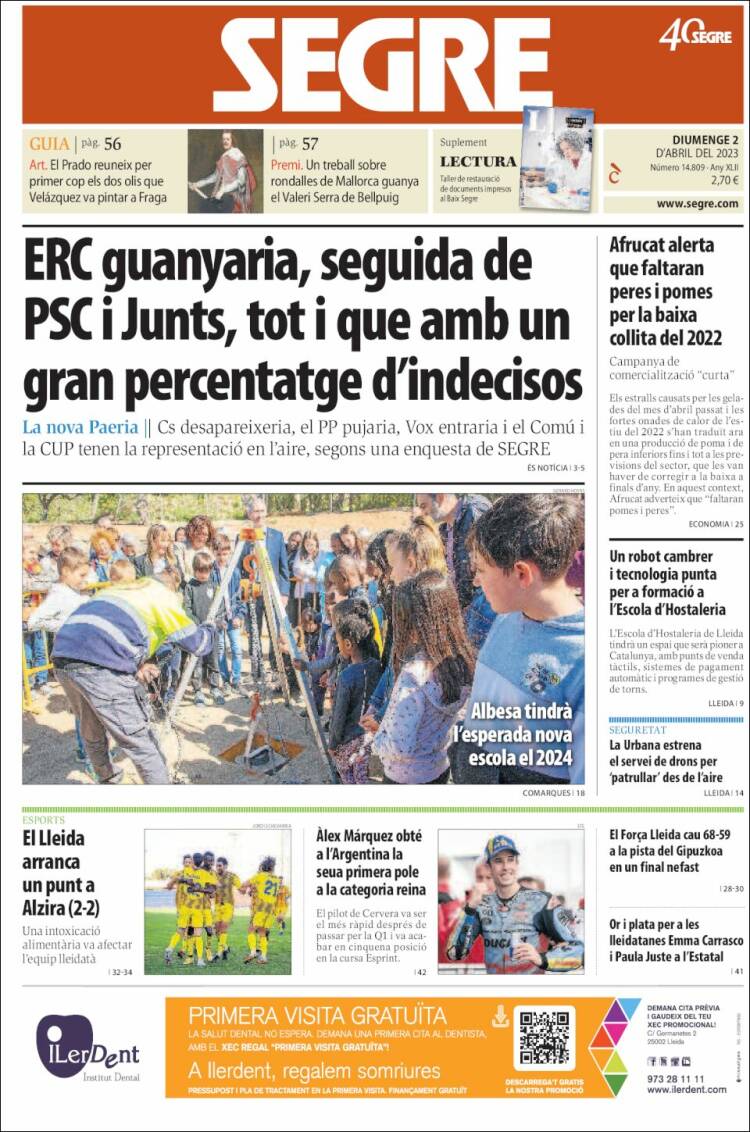 Portada de Segre (España)