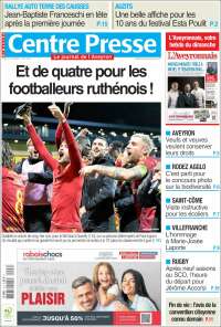 Portada de Centre Presse (Francia)