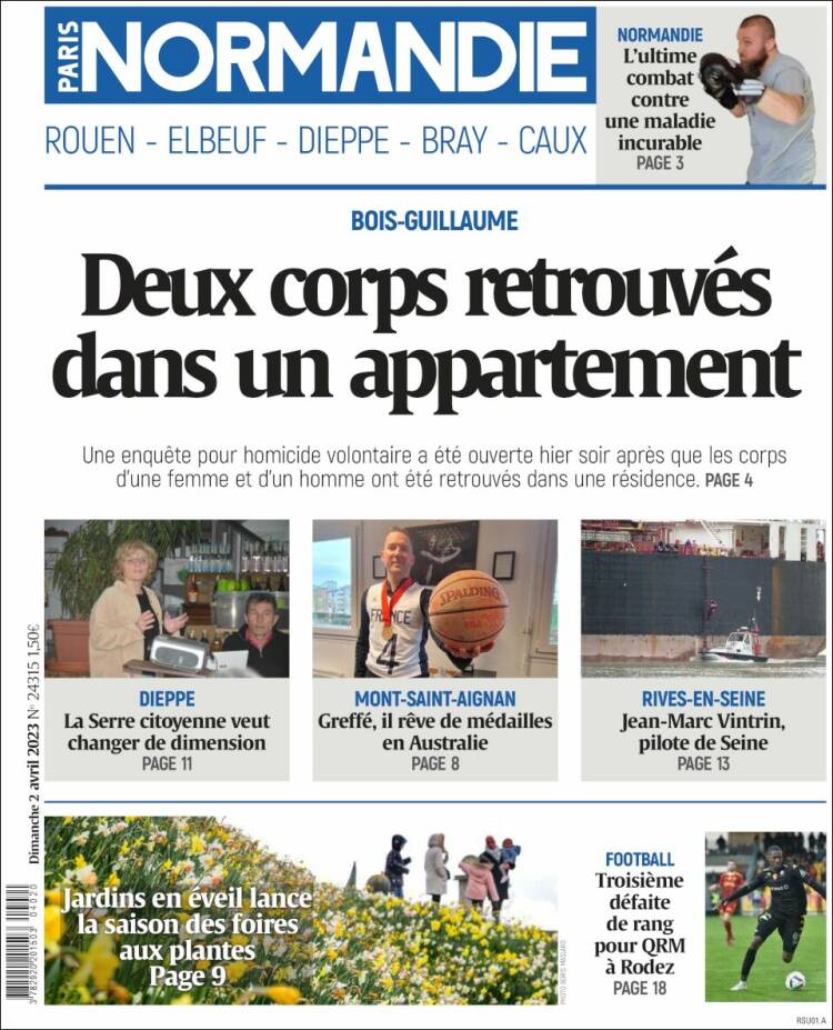 Portada de Paris Normandie (Francia)