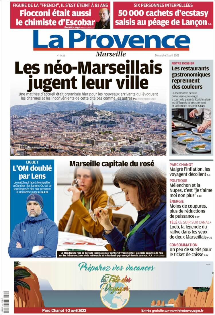 Portada de La Provence (Francia)