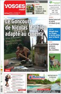 Portada de Vosges Matin (Francia)