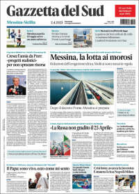 Portada de Gazzetta del Sud (Italia)