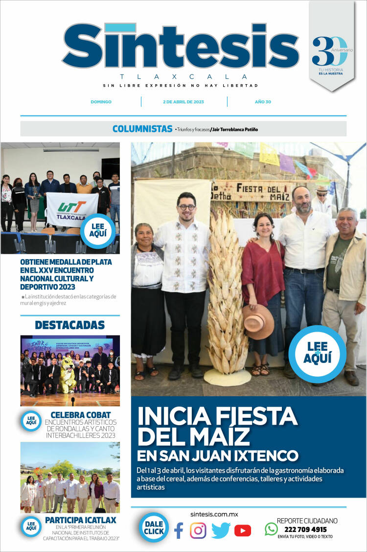 Portada de Síntesis de Tlaxcala (M&eacute;xico)