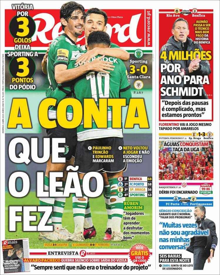 Portada de Record (Portugal)