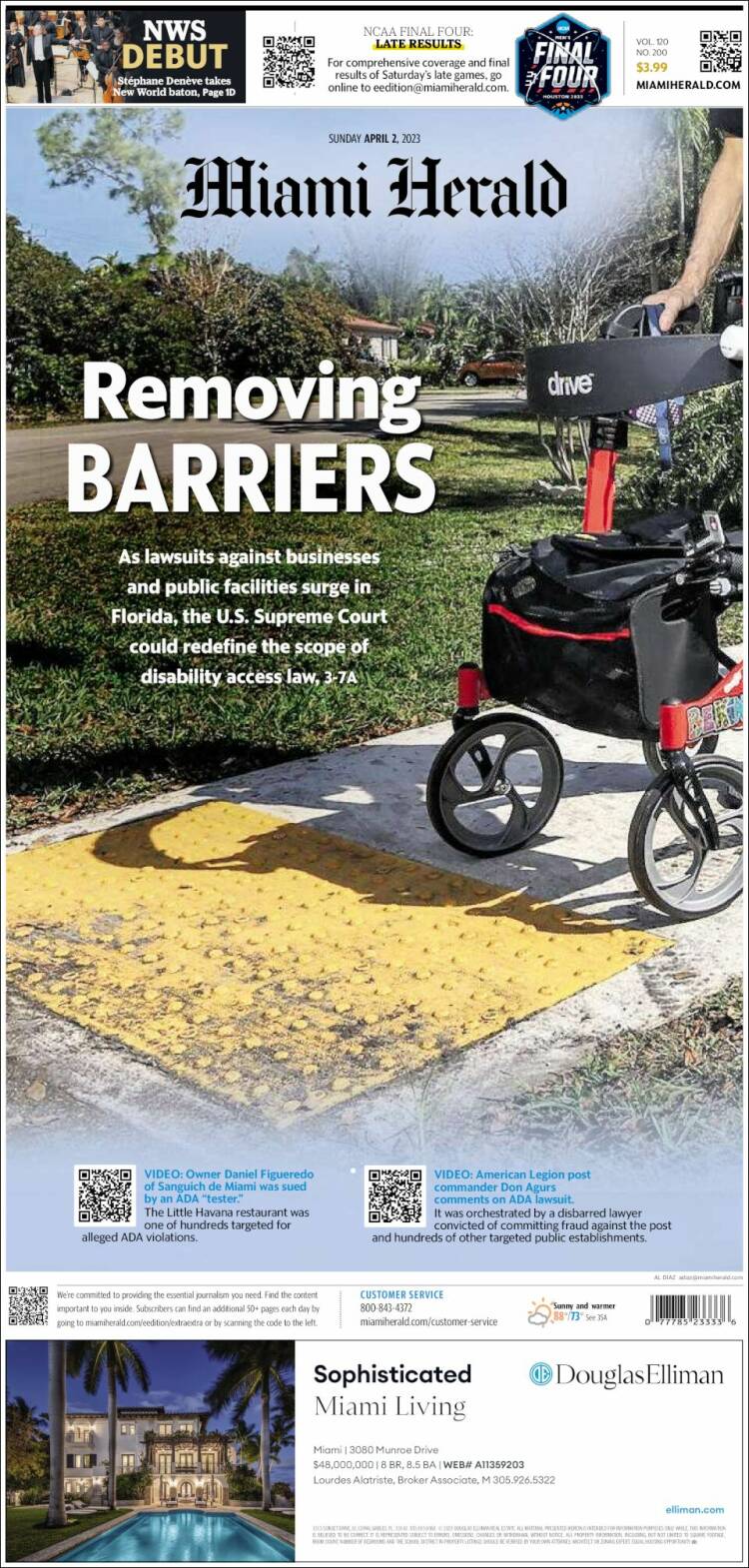 Portada de Miami Herald (USA)