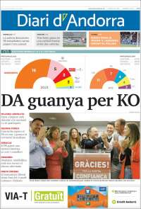 Portada de Diari d’Andorra (Andorre)