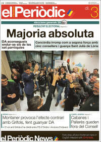 Portada de El Periòdic d'Andorra (Andorre)