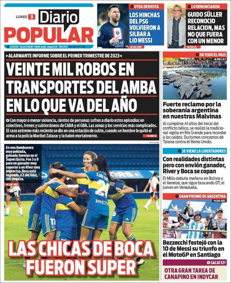 Portada de Diario Popular (Argentina)