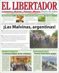 Portada de Diario El Libertador (Argentina)