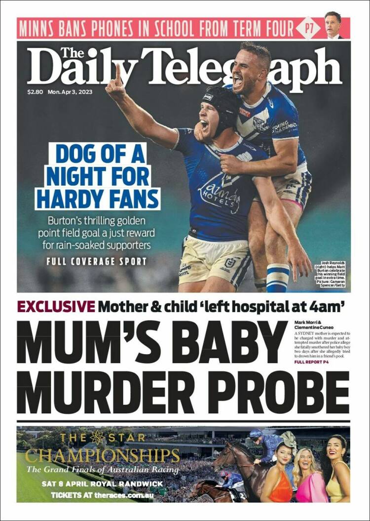 Portada de The Daily Telegraph (Australia)