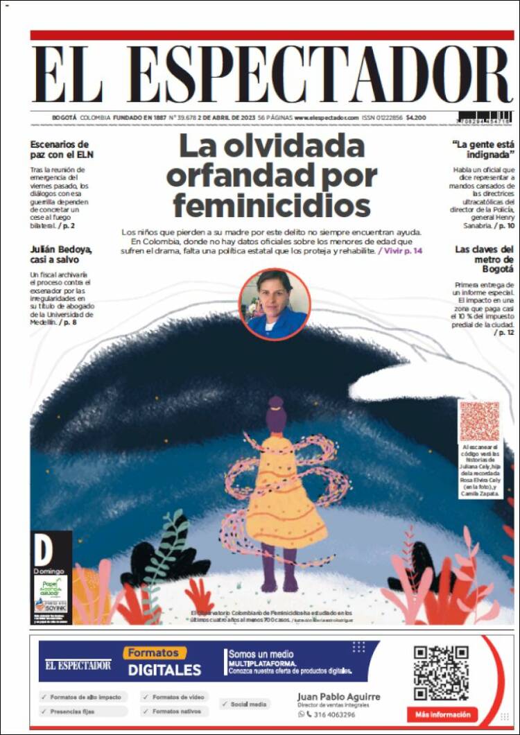 Portada de El Espectador (Colombia)
