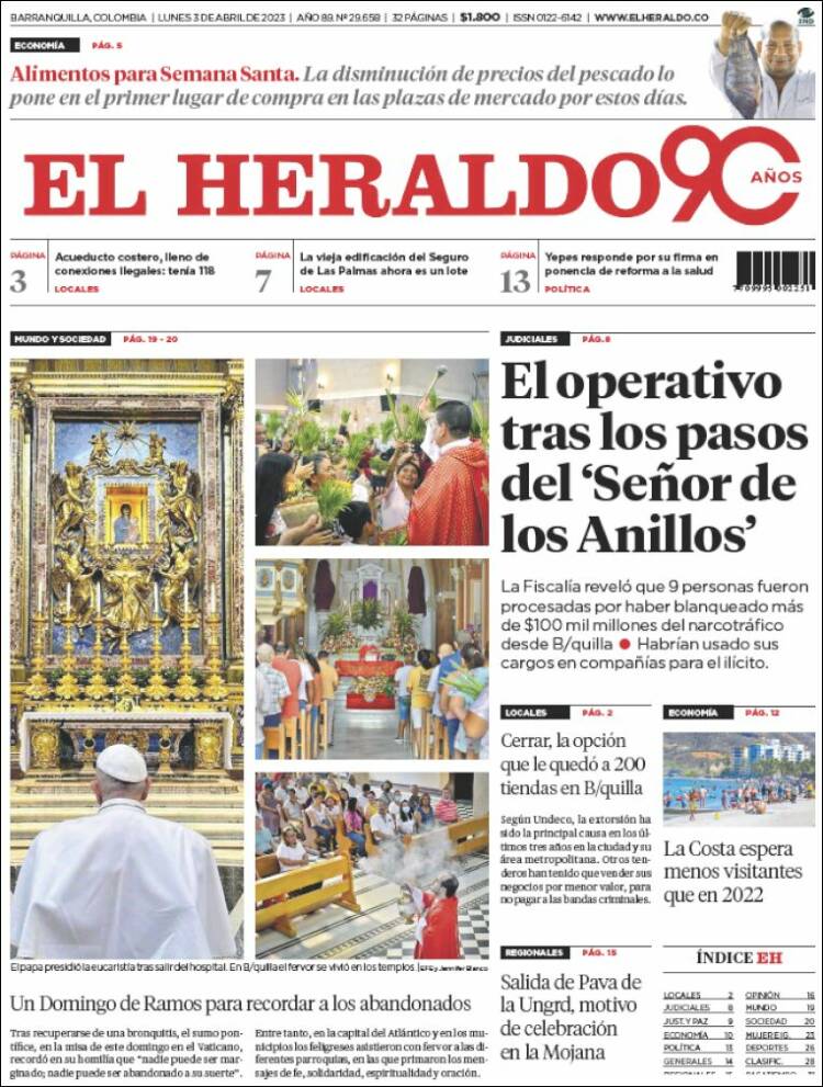 Portada de El Heraldo (Colombia)