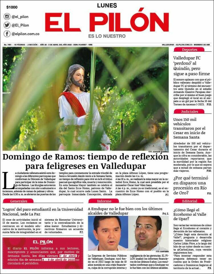 Portada de El Pilón (Colombia)