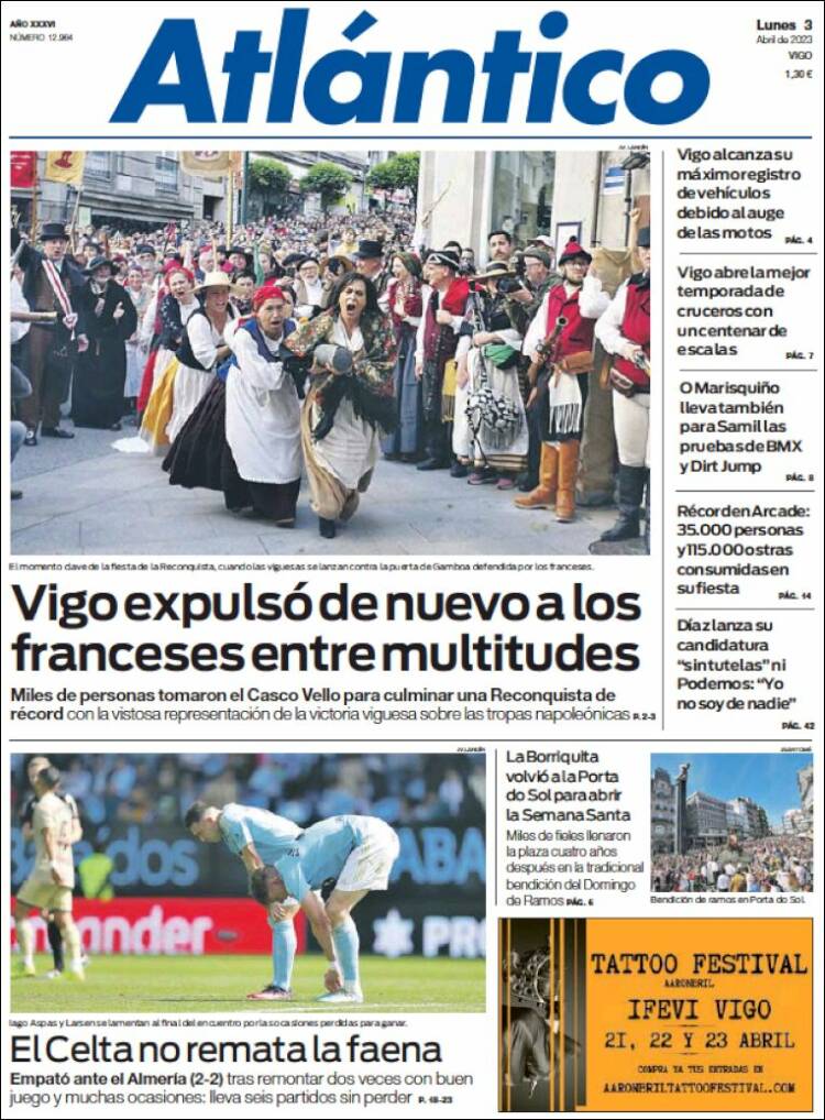 Portada de Atlántico Diario (España)