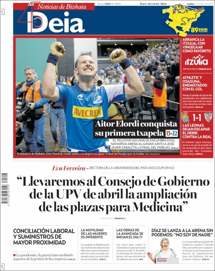 Portada de Deia (España)