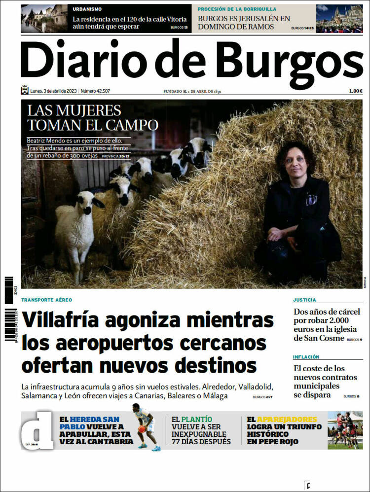 Portada de Diario de Burgos (España)