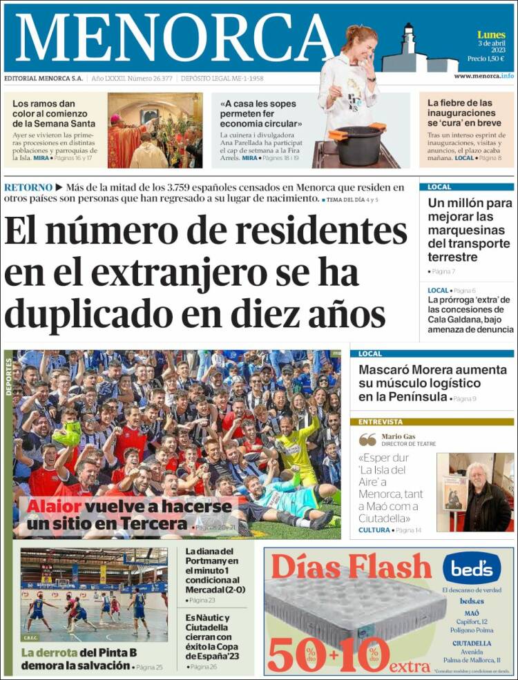 Portada de Menorca - Diario Insular (España)