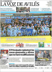 Portada de El Comercio - Avilés (España)