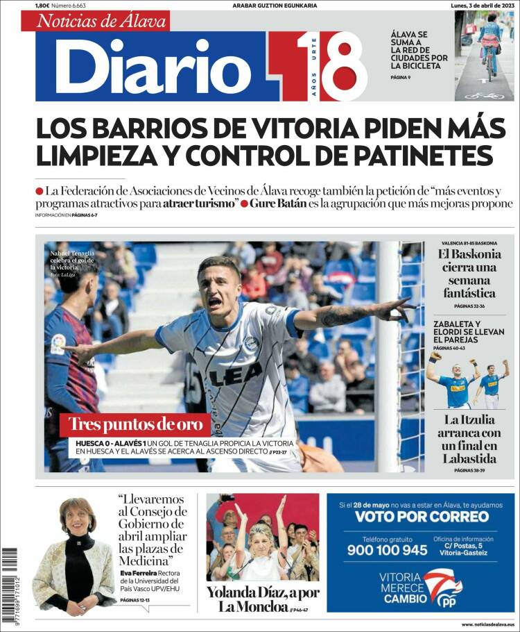Portada de Noticias de Álava (España)