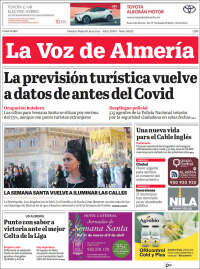 Portada de La Voz de Almería (España)