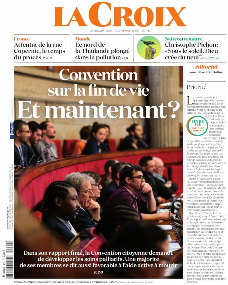 Portada de La Croix (Francia)